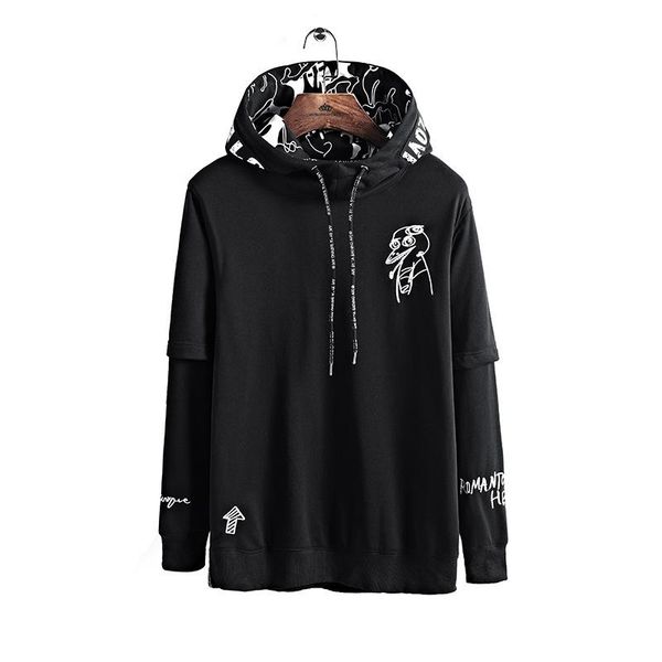 

конструктор толстовки для mens толстовка весна осень письмо printted мужские streetwear с длинным рукавом топы одежда m-3xl, Black