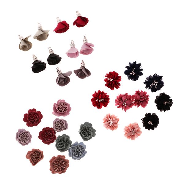 

30 piece sewing flower dress hair applique deco