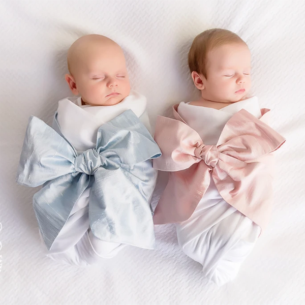 

newborn baby pgraphy baby sleep silk big bow swaddle bundle swaddle blanket pgraphy accessories wear cutest, Blue;red