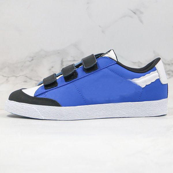 

new sb blazer low kevin bradley skateboard running shoes black blue sky clouds velcro heaven men women sport trainers sneakers 36-45