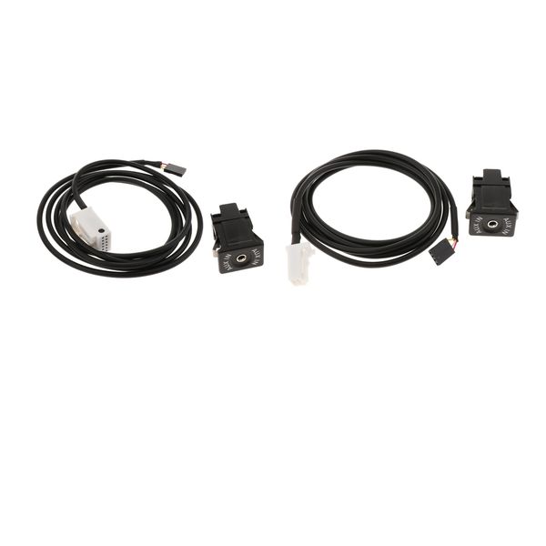 

2pcs phone music with aux input &aux cable kit for cooper r52/r53 01-06