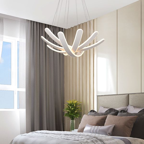 

nordic contemporary minimalist acrylic foyer kitchen dining living room light table led modern chandelier lighting led lights