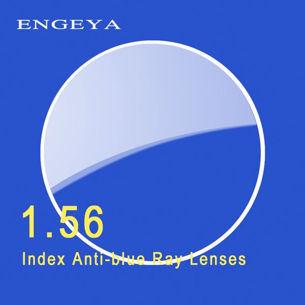 

engeya 1.56 index anti-blue single vision resin lenses aspheric lenses for myopia hyperopia prescription eyeglasses lens uv400, Silver