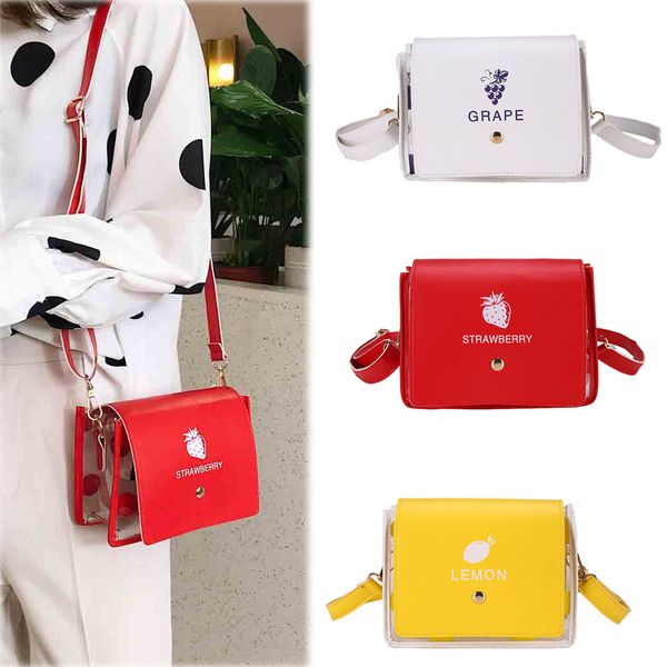 

kkmhan brand women's fashion wave point translucent shoulder bag fruit grain crossbody bag dropshipping bolsas feminina