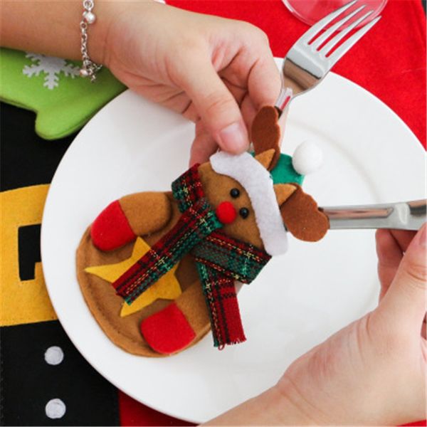 

christmas cutlery forks bags kitchen decorative pouches party gifts