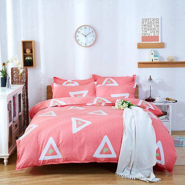 

geometric grid bedding set brief style bedspread bed linen euro home textiles printing bedclothes