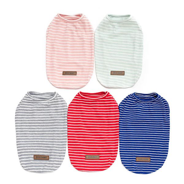 

s-xxl pet dog clothes summer puppy shirt striped dog vest teddy yorkie small shirts puppy t shirt for dogs