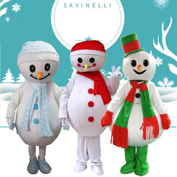 

2019 factory new the christmas snowman mascot costume cartoon costume walking doll costume rent cartoon characters, Red;yellow