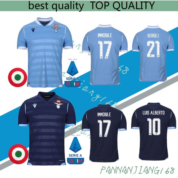 

19 20 lazio soccer jersey 2019 2020 ss lazio football shirt luis alberto soccer jersey sergej immobile jersey sneaker, Black;yellow