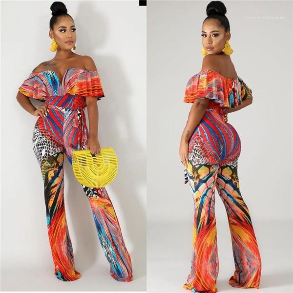 

apparel womens summer desinger jumpsuits v neck strapless style female clothing spring floral print casual, Black;white