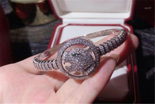 

jewelry panthere bracelet 925 sterling silve diamond bracelet famous women wedding jewelry, Black