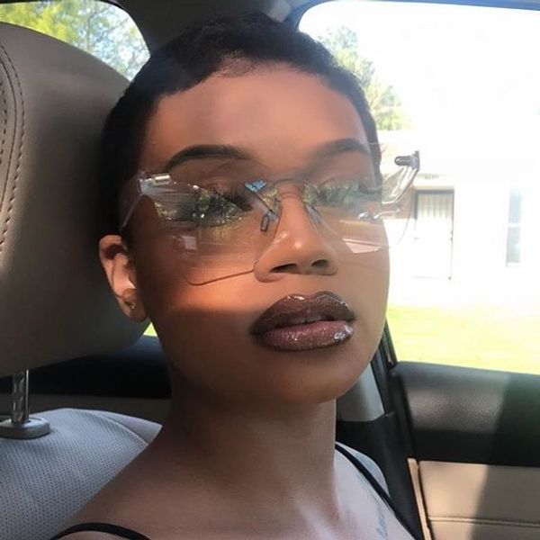 

sun personalized mi nail sunglasses fashionable conjoined glasses jelly color sunglasses, White;black