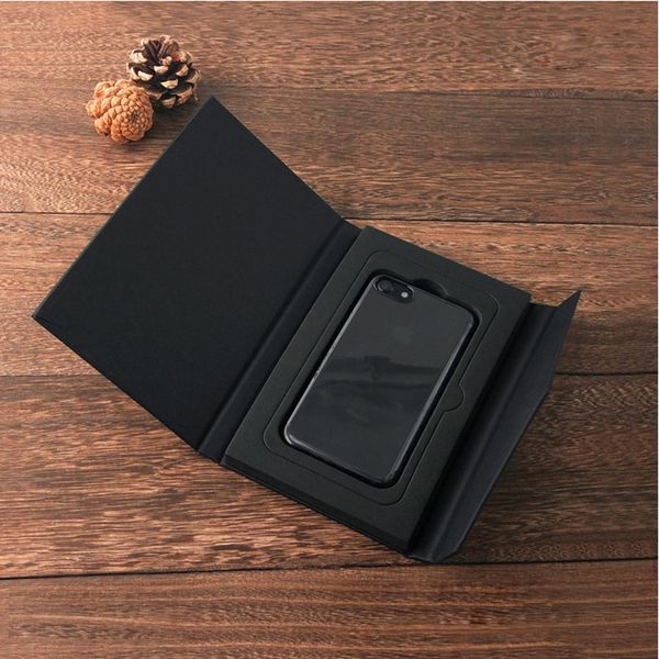 Luxuriöse Hartbox für iPhone X XS 7 7PLUS Back Cover Case Universal Flip Verpackung Box mit Magnet Einzelhandelsverpackung