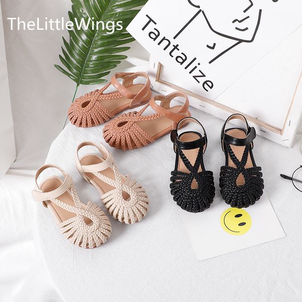 

girls' super beautiful princess shoes new hollow soft bottom children's sandals 2020 -9 years old summer amorous feelings t200411, Black;red