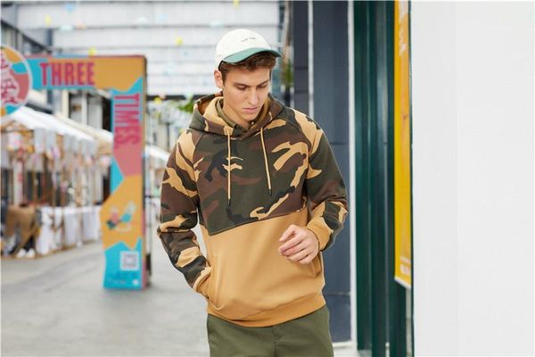 

sleeve hooded hoodies teenager mens casual spring hoodies mens fashion camouflage hoodies designer long, Black