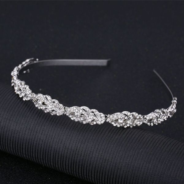

daily ma'am head hoop hair hoop trend rhinestone crown ornaments disc hair head hoop, Silver