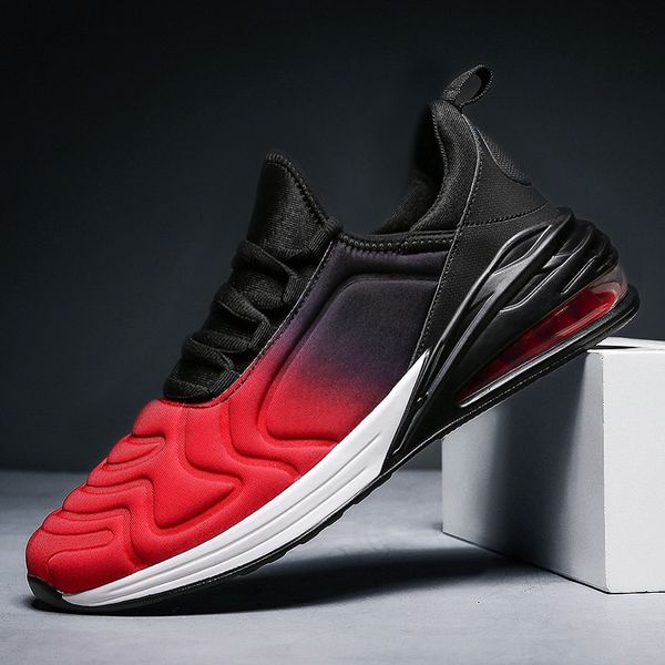 

36~46 2020 spring men casual sports mens women shoes couple air cushion sneakers platform white sneakers zapatos de hombre, Black
