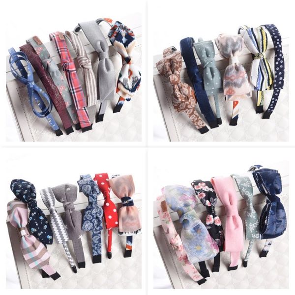 

cute girls fabric japanese floral bow hair band headband fields and gardens hairbands random style, Silver
