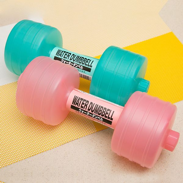 

1pc adjustable barbell shaped water bottles dumbbells slimming body install wate dumbbell bodybuilding fitness accessories