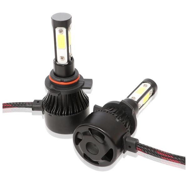 

one pair 4 side super bright led x7 9007 led headlight bulbs h11 12v 9005 9006 h7 h4 car lamp 6500k auto headlamp