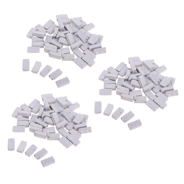 

150x miniature gray bricks models 17x9mm layout for military armor scene