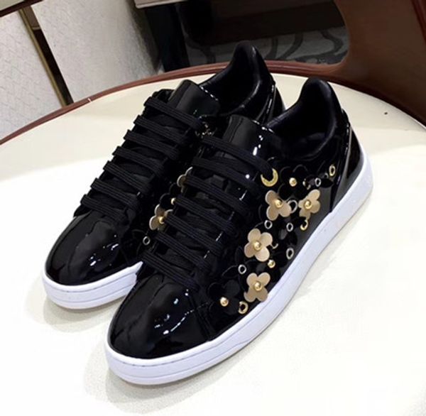 

latestl03 designer shoes luxury genuine leather fashion white womens casual shoes real leather shoes quality comfortable breathable sneakes, Black