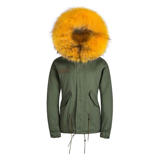 

male winter thick removable fur collar coat outerwear fur parka, Black