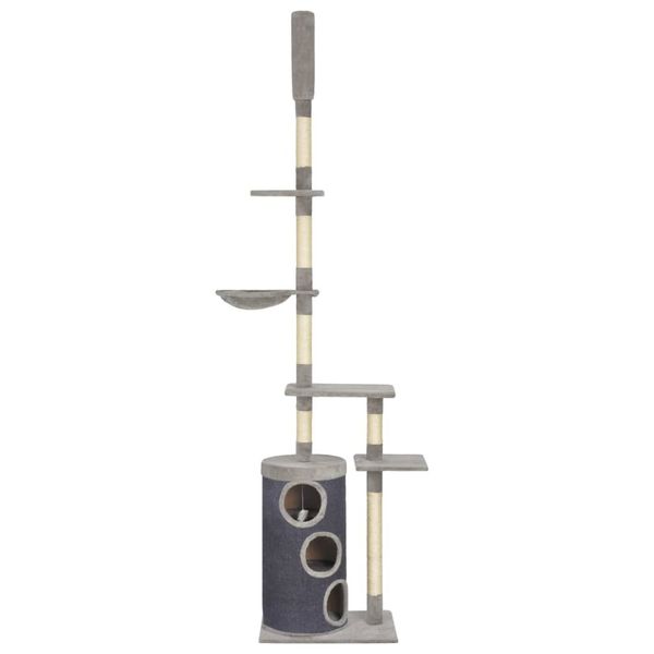 

cat tree with sisal claws gray 260 cm