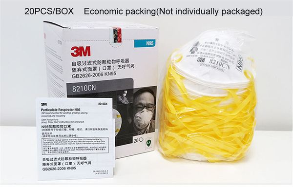 

На складе 3M 8210CN пылезащитная маска анти-частицы анти-PM 2.5 стандарты маски рабочий респиратор безопасность анти-частицы маски