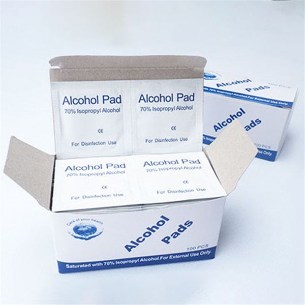 

100pcs 70% alcohol wipes swabs pads disposable skin surface disinfection wipes antiseptic cleaning sterilization first aid