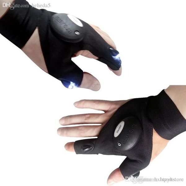 

2018 new outdoor fishing magic strap fingerless glove led torch cover survival camping hiking rescue tool 5pcs