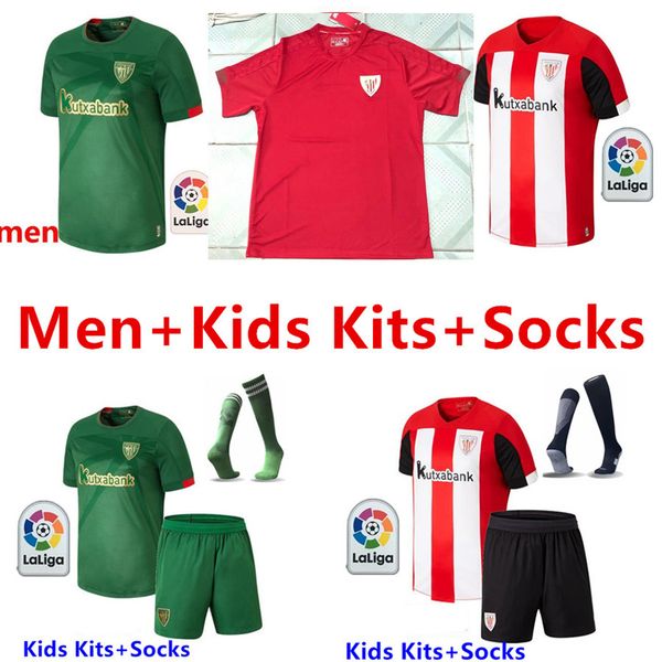 

19 20 athletic bilbao soccer jersey 2019 2020 kits muniain williams i.martinez aduriz football shirt men + kids kit uniforms+socks, Black;yellow