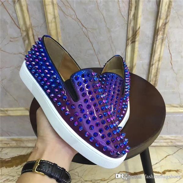 

2018 chri tian chri tian newbo violet roller 1c1 tudded cry tal pike lip on neaker new red bottom newboutin hoe with box