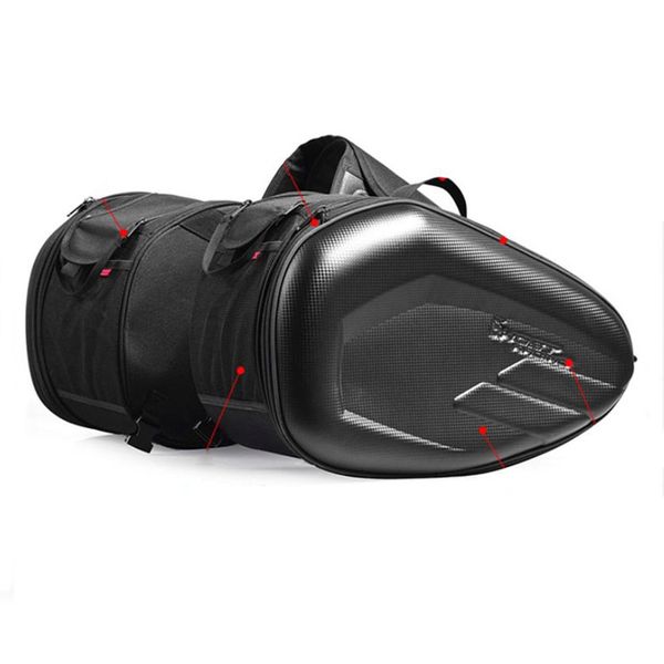 

58l motorcycle saddlebags rear seat luggage large capacity multi-use expandable body & frame tank bag & saddlebags