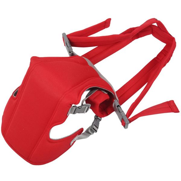 

adjustable infant baby carrier newborn kid sling wrap rider backpack red