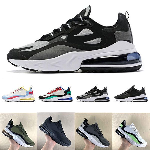 

2019 New React Men Women Running Shoes Bauhaus Optical Oreo White Deep Blue Designer Mens Trainers Breathable Sports Sneaker Size 36-45