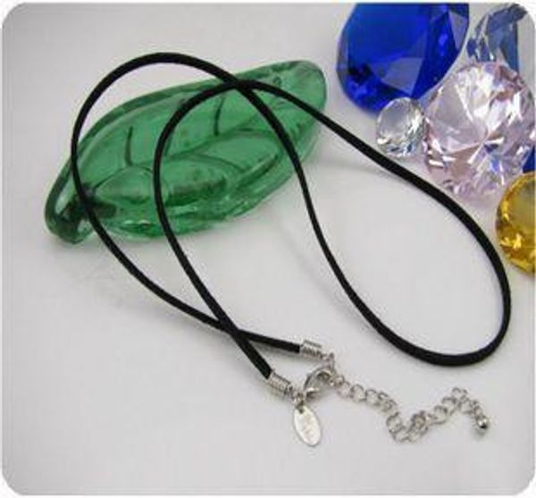

new fashion jewelry black leather chain necklace