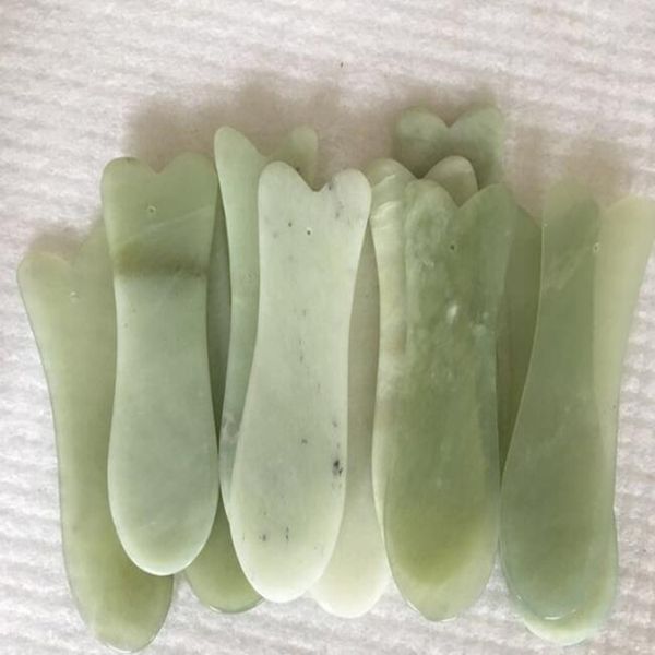 2020 DHL livre Jade Gua Sha Tools 100% Natural Pedra Guasha Conselho raspagem ferramenta de massagem Borda ultra suave para o rosto de volta Pé