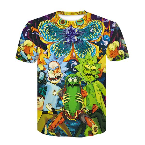 

2018 summer fashion t-shirt cartoon 3d print men/women t shirts hip hop tee shirts, White;black