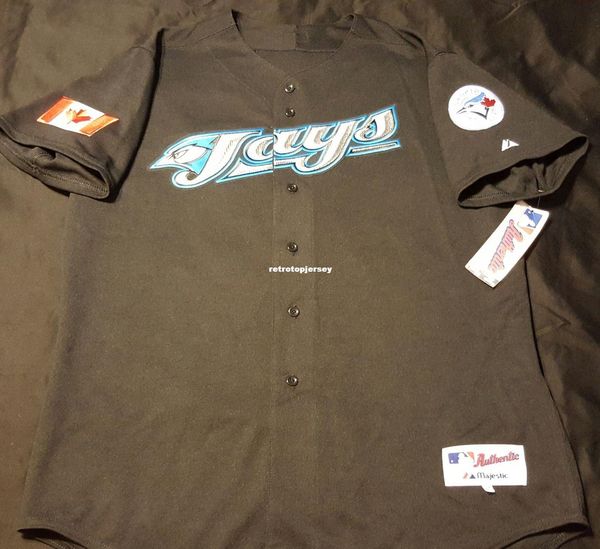 

majestic toronto black blank on field jersey mens stitched wholesale big and tall size xs-6xl baseball jerseys, Black;blue