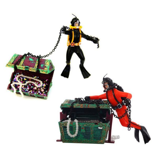 

2 colors aquarium decoration treasure finder shape fish tank diver floating ornaments aquarium decor