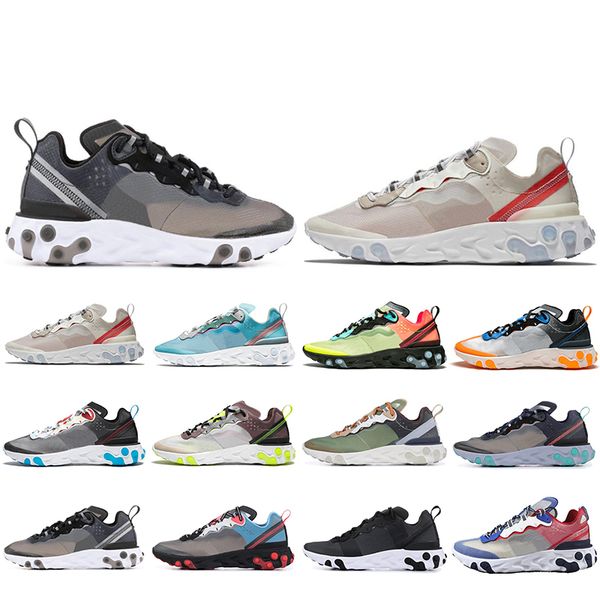 

Hot Sale React Element 87 running shoes for men women Sail Royal Tint Anthracite VOLT RACER PINK Mens Trainer sports sneakers 36-45
