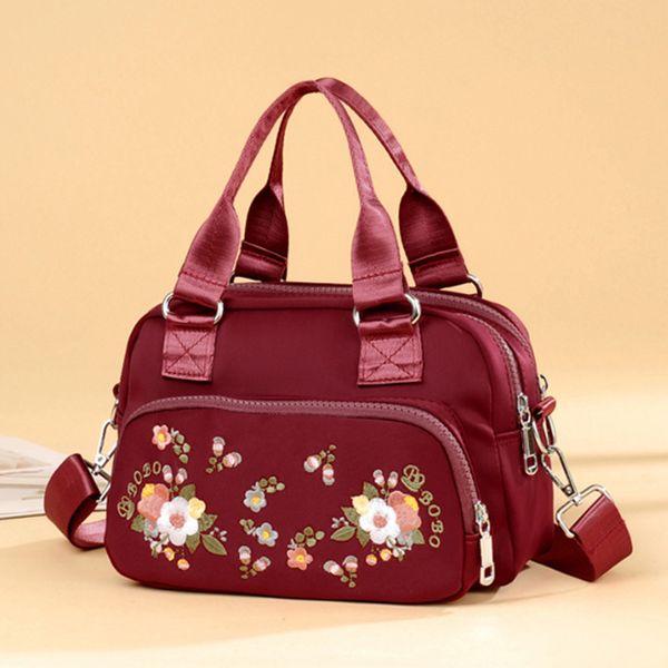 

women handle shoulder bag designer handbag famous brand nylon female casual shopping embroidery crossbody bag messenger bags t200428