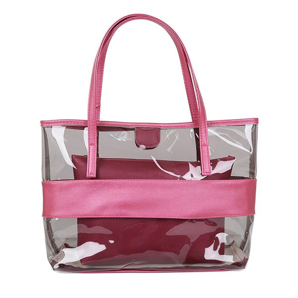 

transparent bag women solid wild handbags cute messenger bag zipper large diagonal bags versatile sac a main dropshipping yjj2