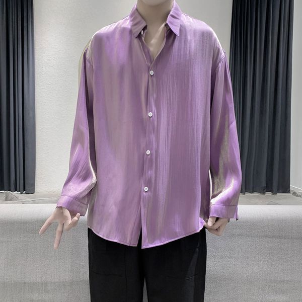 

men's casual shirts 2021 colorful sunscreen long sleeve hawaiian shirt leisure camisa masculina streetwear fashion big size -5xl, White;black