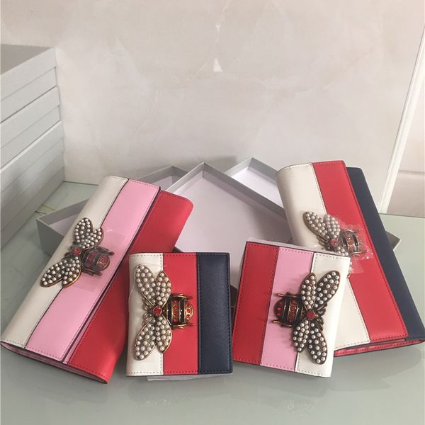 

2019 женщин дизайнер из натуральной кожи бумажник известных брендов пчелы кошелек