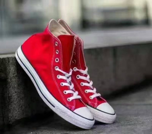 

2020 drop shipping brand new 15 colors all high sports stars low classic canvas shoe sneakers men's women's casual shoes 35-46, Black