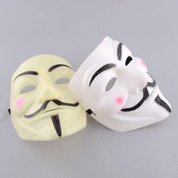 

vendetta halloween cosplay fancy dressing v mask guy fawkes makeup white/yellow