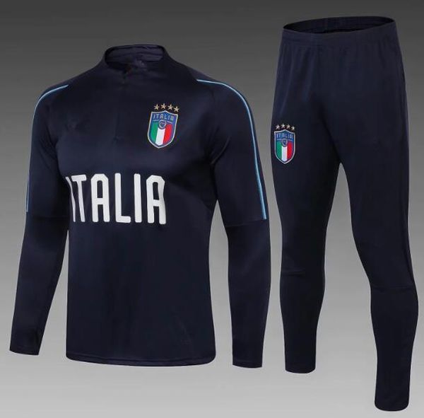 

2018-19 italy training suit 18 19 italian tracksuit insigne verratti marchisio ghiellini chandal long sleeve tracksuit, Black