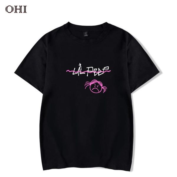 

ohi lil peep hip hop rapper t shirt man women comfortable tee 2018 new summer oversize clothing short sleeve t-shirt 6646st, White;black